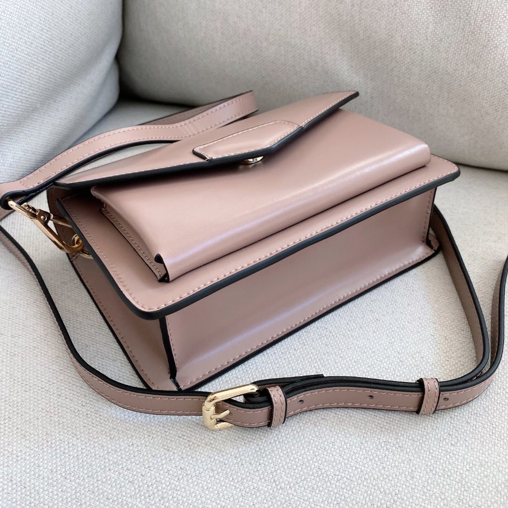 The Bobbi Leather Small Crossbody Bag - Pink - Picture 5 of 16